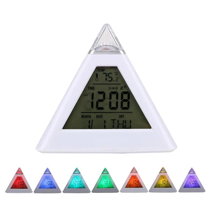 Pyramiden Wecker mit Stimmungslicht