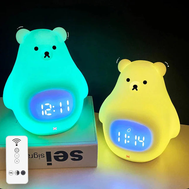 Kinderwecker Bär mit Nachtlicht Funktion