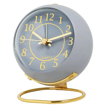 Runder Vintage Wecker in Blau