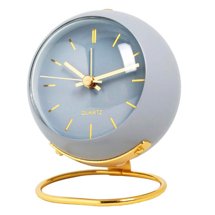Runder Vintage Wecker in Blau