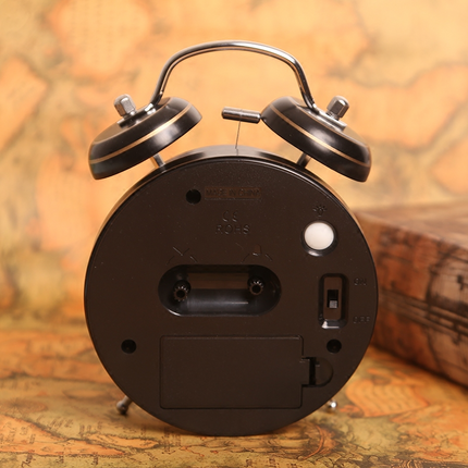 Vintage Doppelglockenwecker mit buntem Design