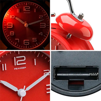 Roter Vintage Doppelglockenwecker